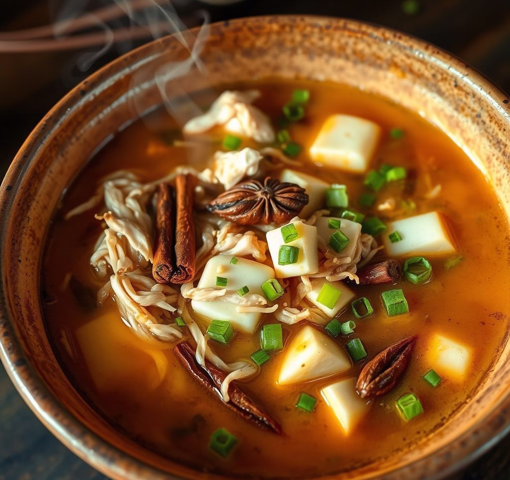 Authentische Zutaten für original Peking Suppe