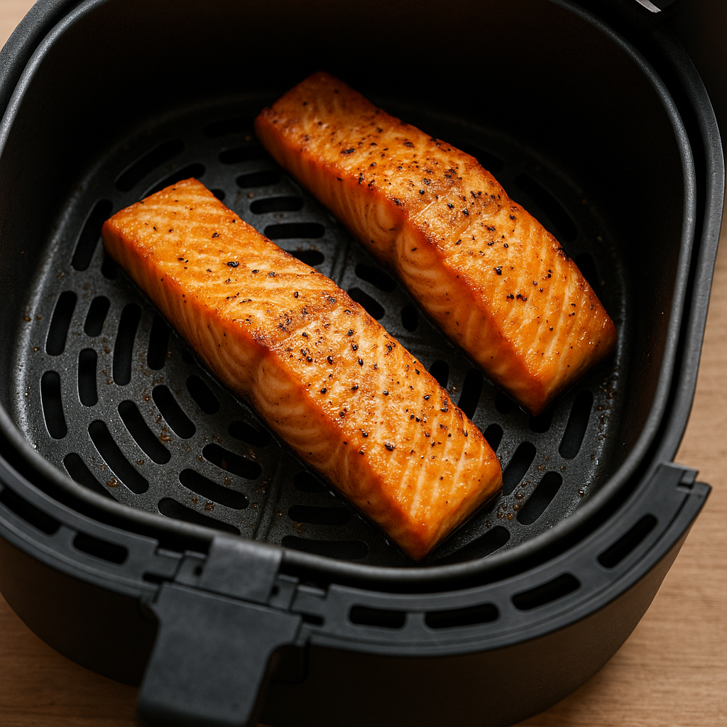 Lachsfilets im Airfryer zubereitet