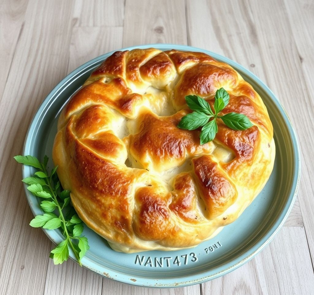 Fertig gebackene Pinsa mit frischen Zutaten belegt