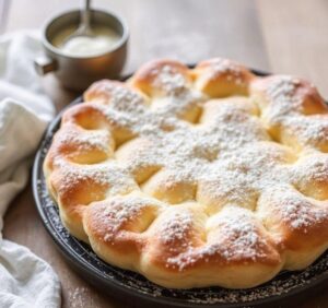 fluffige pfannkuchen mit mineralwasser