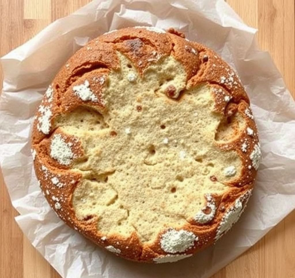 Geformtes Ciabatta-Brot auf Backpapier bereit zum Backen