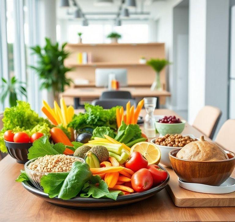 gesundes mittagessen für die arbeit