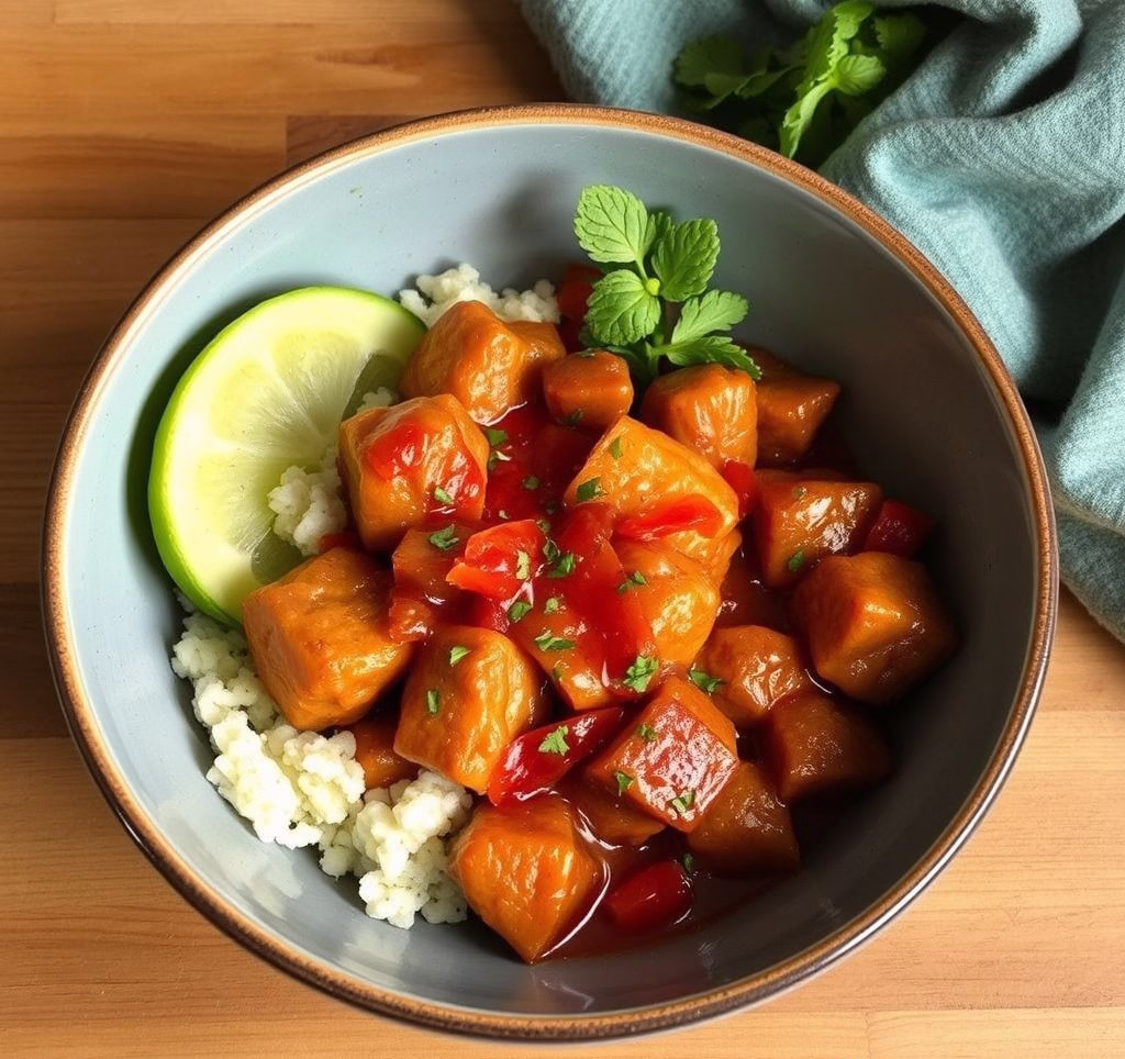 Zartes Rindergulasch mit viel Paprika in einem gusseisernen Topf